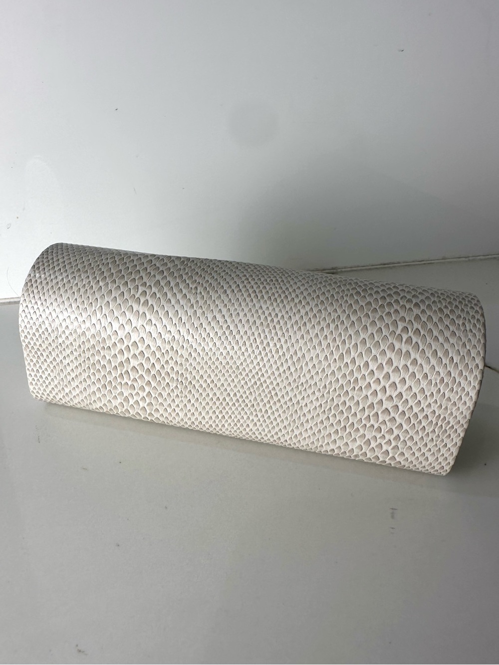 Jimmy Choo Snake-Embossed Glasses Case with Gold Trim - Picture 2 of 4